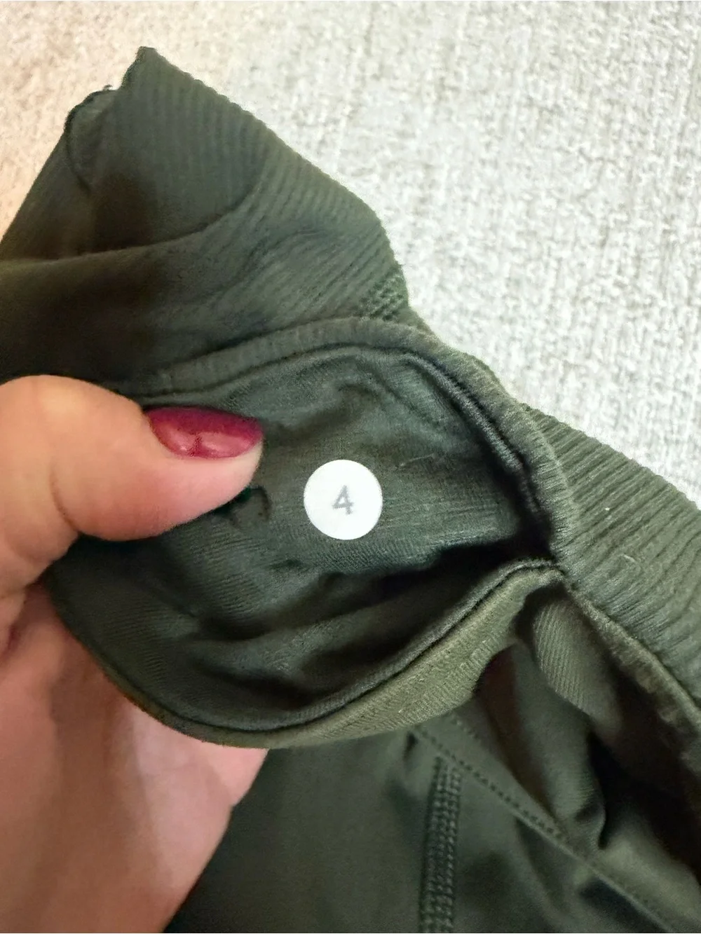 lululemon athletica Olive Green High-Waist Leggings with Side Pockets